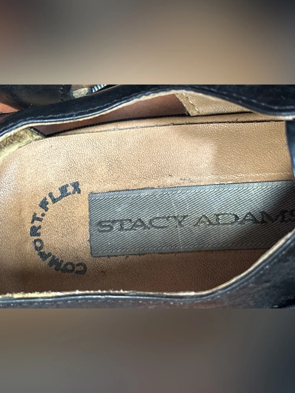 Stacy Adams Men’s Black Woven Leather Huarache Sandals Shoes Size 8M